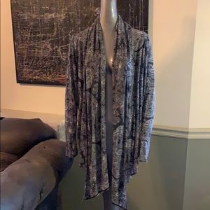 Just Kate Open Asymmetrical Paisley Jacket